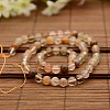 Natural Rutilated Quartz Round Bead Strands G-N0078-6mm-12-2