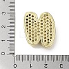 Rack Plating Brass Micro Pave Clear Cubic Zirconia Pendants KK-R163-05N-G-3