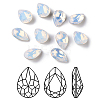 Faceted Teardrop K9 Glass Rhinestone Cabochons RGLA-I001-18x13mm-031-1