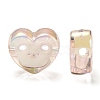 UV Plating Rainbow Iridescent Acrylic Enamel Beads OACR-G012-10-3