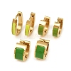 304 Stainless Steel Enamel Hoop Earrings EJEW-K268-20G-02-4
