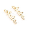 Brass Micro Pave Cubic Zirconia Pendants ZIRC-E164-28G-1