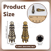 6Pcs 2 Colors Brass Cord End KK-OC0001-62-2