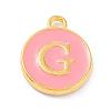 Golden Plated Alloy Enamel Charms ENAM-Q437-14G-1