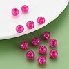 Transparent Crackle Acrylic Beads MACR-S373-66C-N17-2