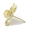 Brass Cubic Zirconia Stur Earring Findings LS-KK-R154-10G-2
