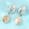 Brass Stud Dangle Earrings KK-CBA8324-08P-3