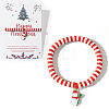 Elegant Christmas Handmade Polymer Clay Heishi Beaded Stretch Bracelets MV9996-29-1