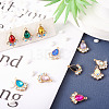 24Pcs 12 Colors Glass Rhinestone Pendants FIND-TA0001-90-15