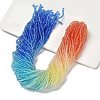 Transparent Painted Glass Beads Strands X1-DGLA-A034-T1mm-A13-1