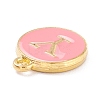 Golden Plated Alloy Enamel Charms X-ENAM-Q437-14Y-2