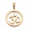 Yoga 304 Stainless Steel Pendants STAS-I135-24G-1