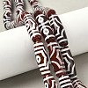 Rice Shape Tibetan Style dZi Beads Strands G-A269-A23-01-1