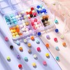 8 Colors Opaque Frosted Acrylic Beads MACR-CJ0001-79-4