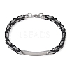 201 Stainless Steel ID Bracelets BJEW-F331-08BP-5