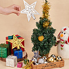 AHADERMAKER 4Pcs 4 Style Plastic Christmas Treetop Star Ornament AJEW-GA0006-07-3