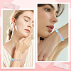100Pcs 10 Colors Heart Food Grade Silicone Beads SIL-PA0001-09A-4