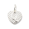 925 Sterling Silver Heart with Capital Letter Charms STER-S009-13Q-S-1