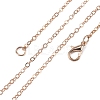 Brass Cable Chains Necklace Making MAK-N029-01RG-3
