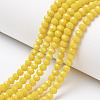 Opaque Solid Color Glass Beads Strands EGLA-A034-P10mm-D04-1