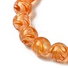 Gold Sand Lampwork Beads Strands LAMP-P071-12mm-03-3