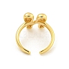 Brass Letter Open Cuff Rings for Women RJEW-G313-01N-G-3