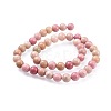 Natural Rhodonite Bead Strands G-E441-01-8mm-2