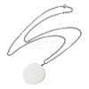 Non-Tarnish 304 Stainlessa Steel Curb Chain Pendant Necklaces LS-NJEW-H034-07P-2
