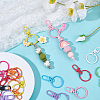 20Pcs 10 Colors Spray Painted Zinc Alloy Swivel Clasps FIND-SP0005-53-4
