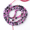 Natural Fire Crackle Agate Bead Strands G-S215-6mm-04-2