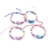 Adjustable Nylon Thread Braided Bead Bracelets BJEW-JB05217-M-1