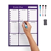 Magnetic Dry Erase Weekly Calendar for Fridge AJEW-E043-07A-2