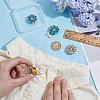 4Pcs 2 Colors Alloy Rhinestone Cufflinks HJEW-NB00214-3