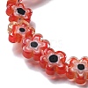 Handmade Millefiori Lampwork Beads Strands LAMP-F035-09-4