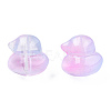 Transparent Spray Painted Glass Beads GLAA-N035-023-G03-3