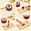 Brass Wax Seal Stamp with Rosewood Handle AJEW-WH0412-0029-3