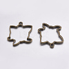 Tibetan Style Alloy Open Back Bezel Pendants PALLOY-L203-12AB-2