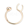 Brass Open Cuff Ring Cadmium Free & Nickel Free & Lead Free RJEW-N039-04LG-2