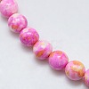 Synthetic Ocean White Jade Beads Strands G-L019-8mm-02-2