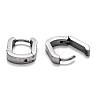 Tarnish Resistant 304 Stainless Steel Huggie Hoop Earrings STAS-J033-11A-P-3