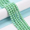 Electroplate Glass Beads Strands EGLA-A034-P1mm-B22-4