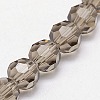 Faceted(32 Facets) Round Glass Beads Strands X-EGLA-J042-4mm-09-3
