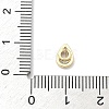 Teardrop Brass Micro Pave Cubic Zirconia Cabochons KK-P345-13G-B02-3