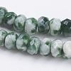 Natural Green Spot Jasper Beads Strands G-K255-07-3