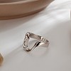 925 Sterling Silver Adjustable Cuff Rings RJEW-BB51069-A-3