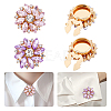 4Pcs 2 Colors Alloy Rhinestone Cufflinks HJEW-NB00215-1
