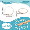 60Pcs Natural Freshwater Shell Linking Rings SHEL-NB0001-68-2