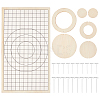 1 Set Wood Blank Coaster Sets AJEW-OC0005-52-1