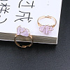 Nuggets Alloy Wire Wrapped Natural Amethyst Cuff Rings FS-WGA7830-06-1