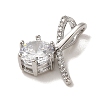 Micro Pave Clear Cubic Zirconia Pendants KK-S351-02P-02-2